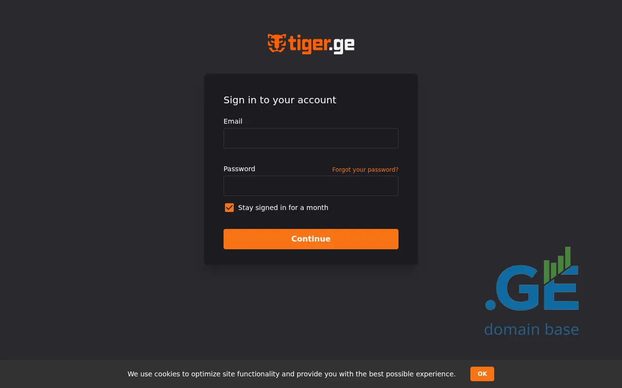 Screenshot of the site tiger.ge