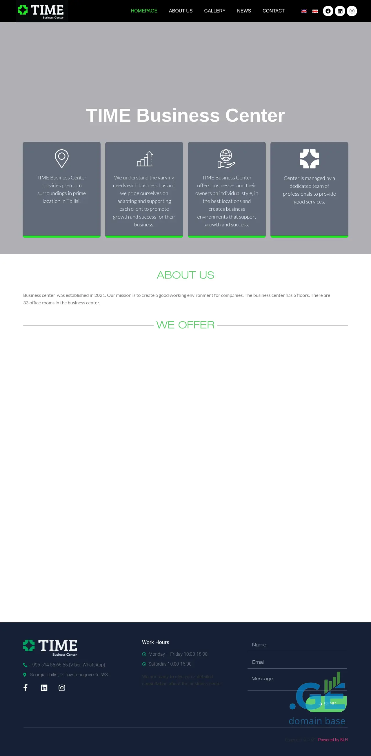 Screenshot of the site timebc.ge at 2025-09-18