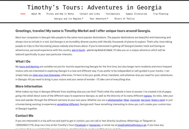 Screenshot of timothystours.ge