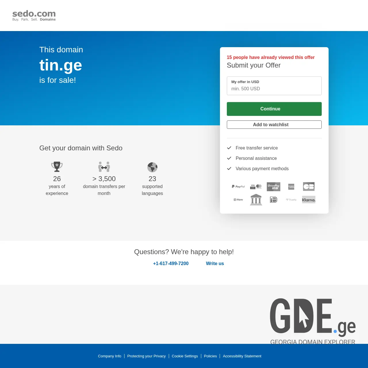 Screenshot of the site tin.ge at 2025-12-12