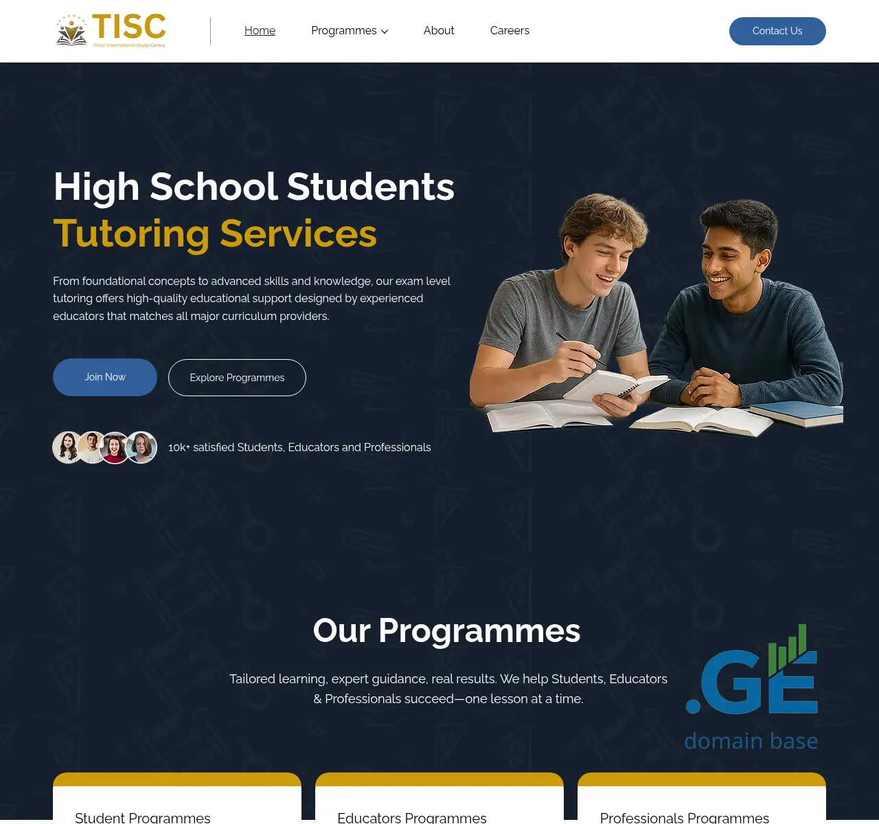 Screenshot of the site tisc.ge at 2025-11-18