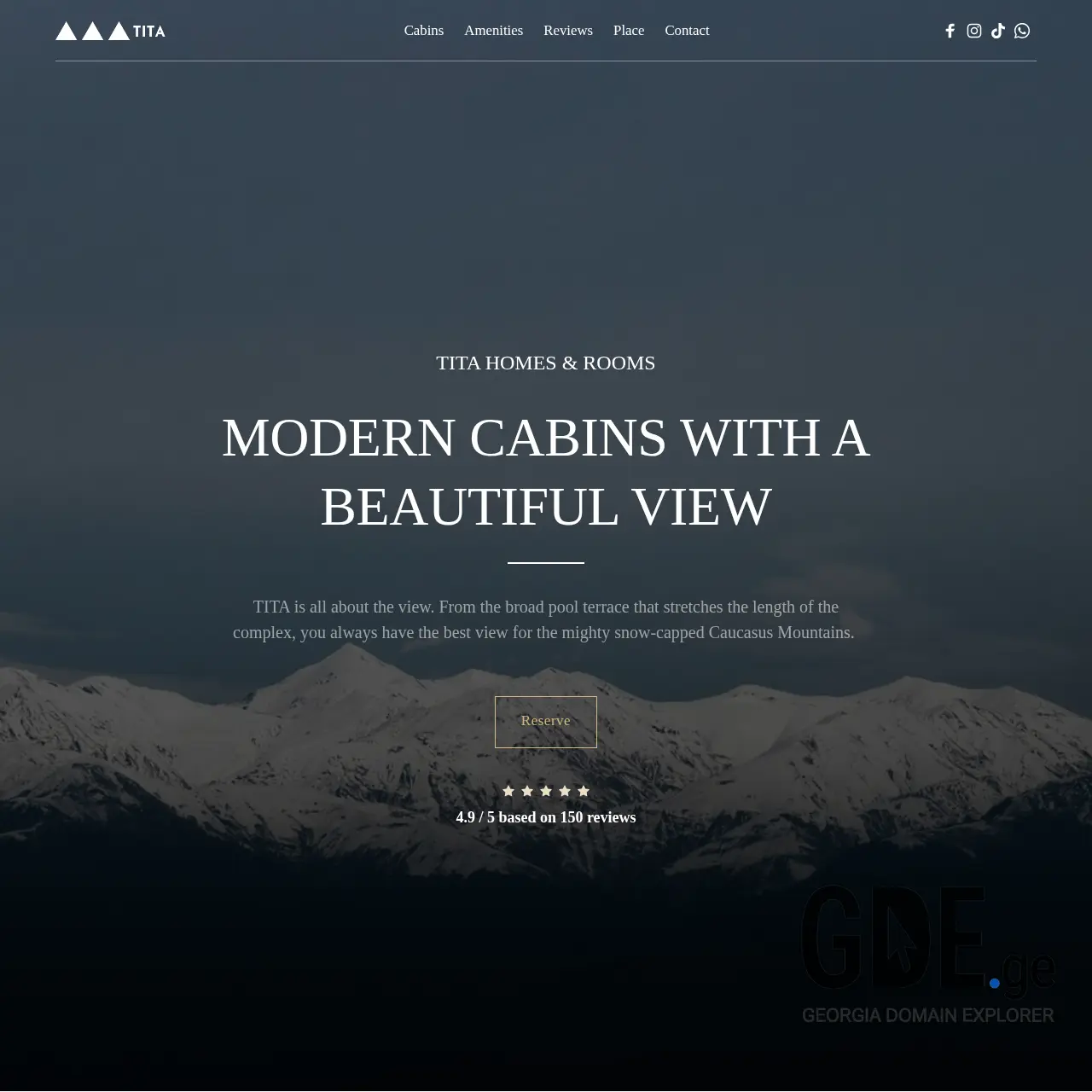 Screenshot of the site titahomes.ge at 2025-12-13