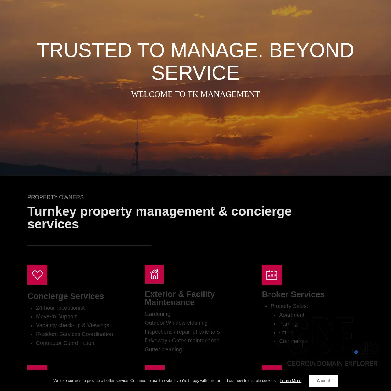 Screenshot of the site tkm.ge at 2025-12-13