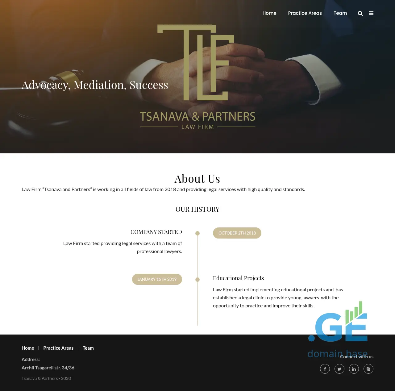 Screenshot of the site tlf.ge