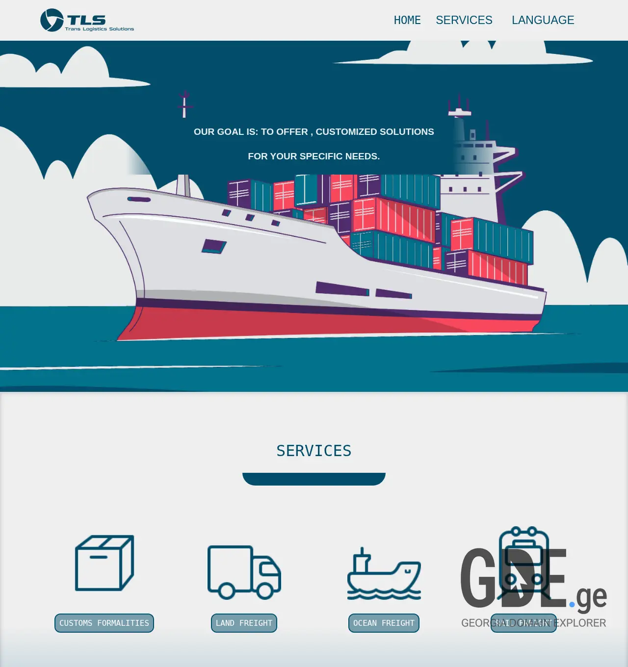 Screenshot of the site tls.ge at 2025-12-03