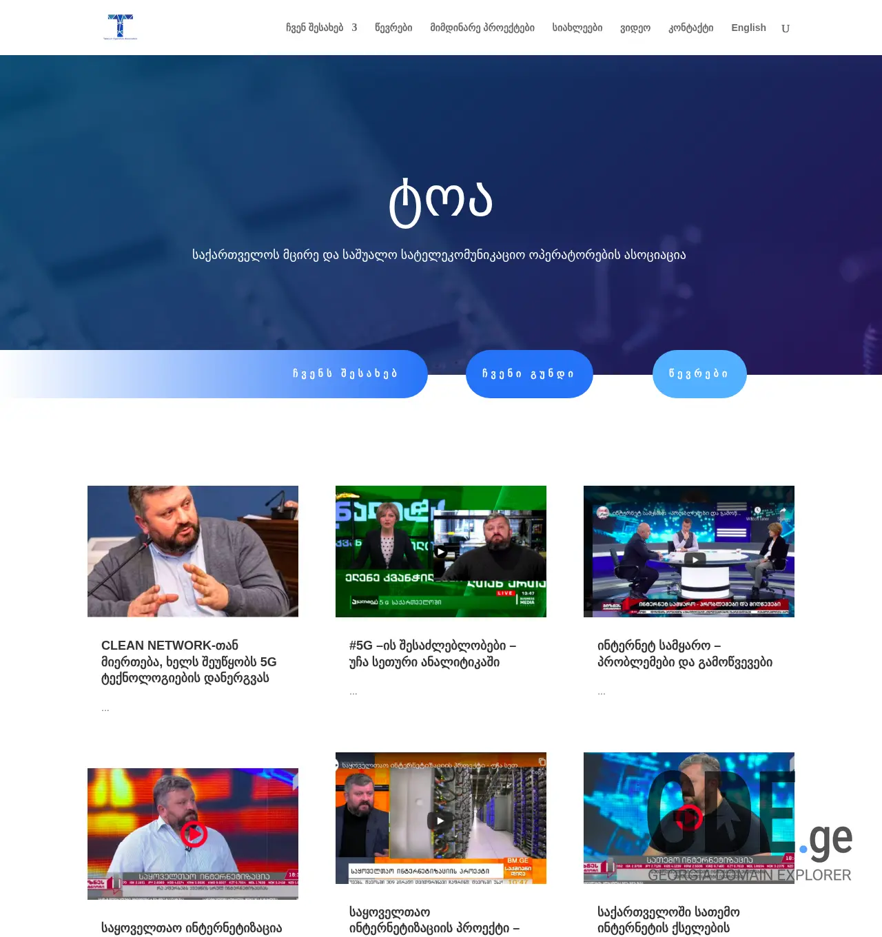 Screenshot of the site toa.ge at 2025-11-29