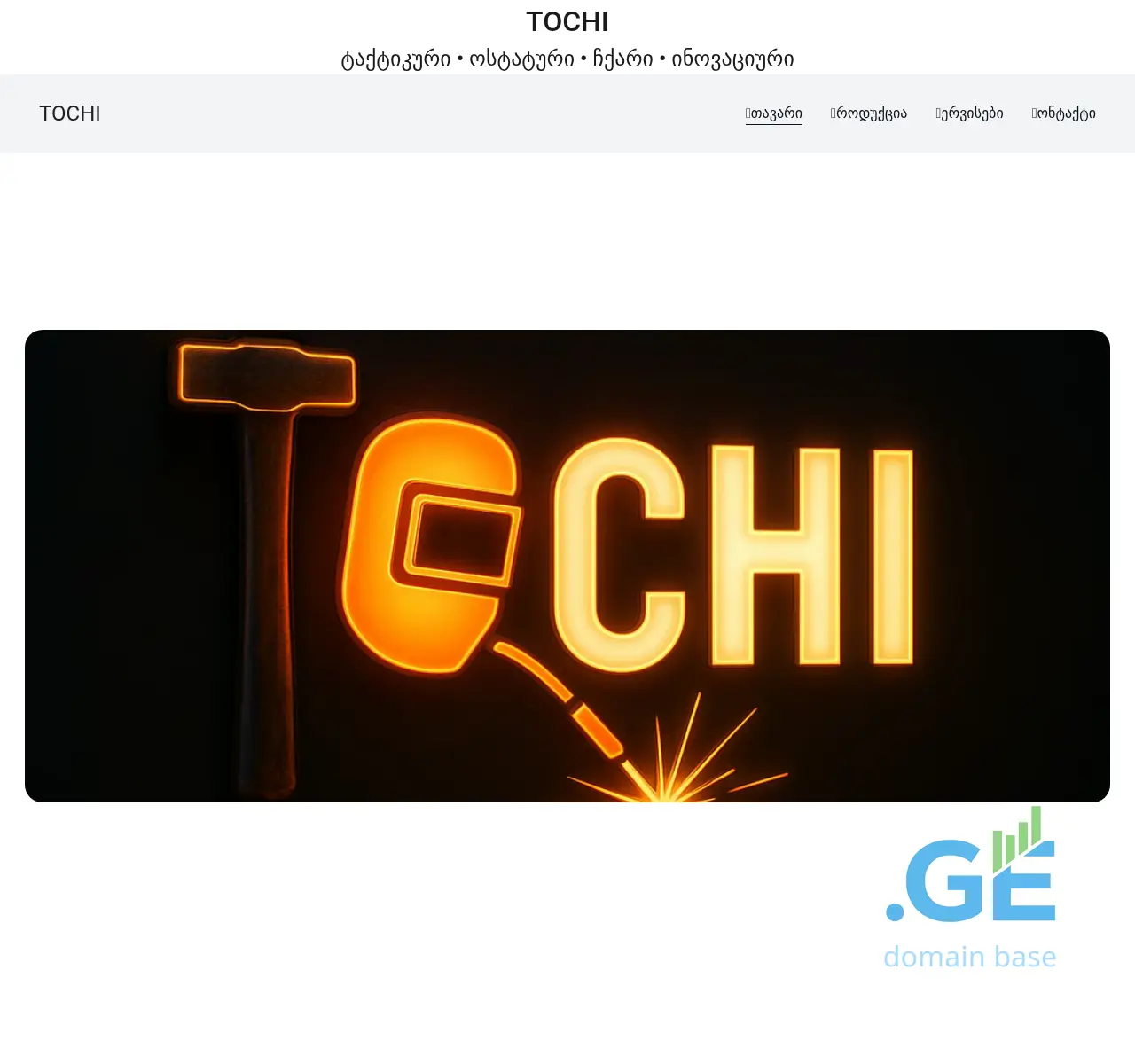 Screenshot of the site tochi.ge at 2025-10-28