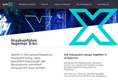 Screenshot of togetherx.ge