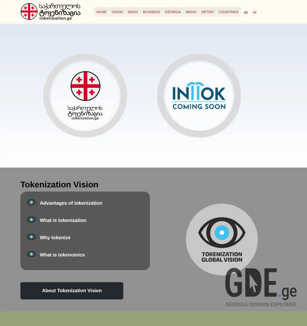 Screenshot of the site tokenization.ge at 2025-12-03