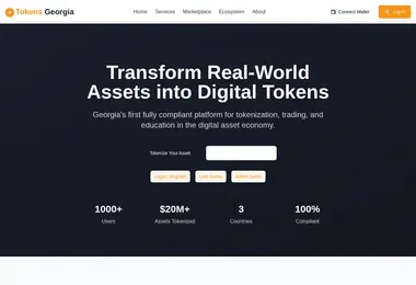 Screenshot of tokens.ge