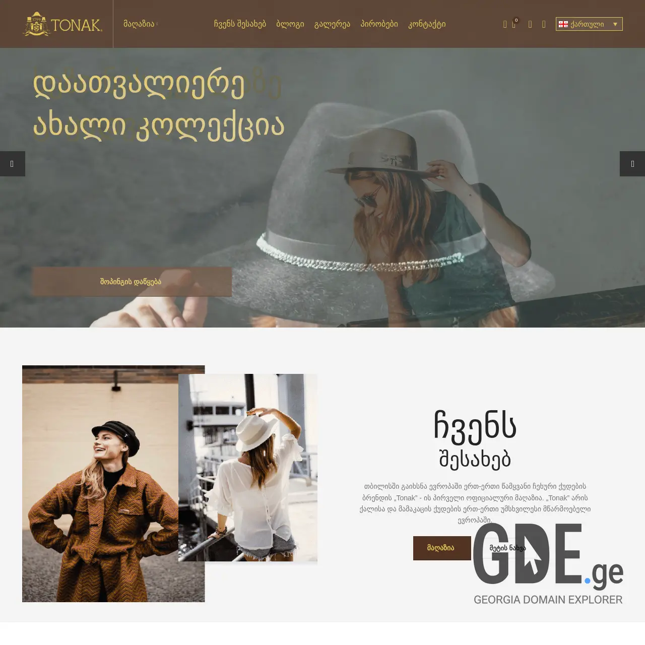 Screenshot of the site tonak.ge at 2025-12-13