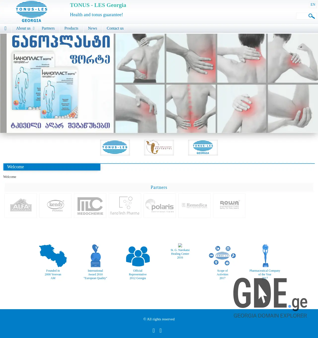 Screenshot of the site tonusles.ge at 2025-12-03