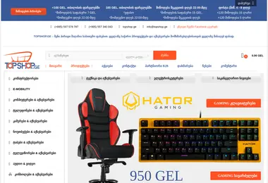 Скриншот topshop.ge