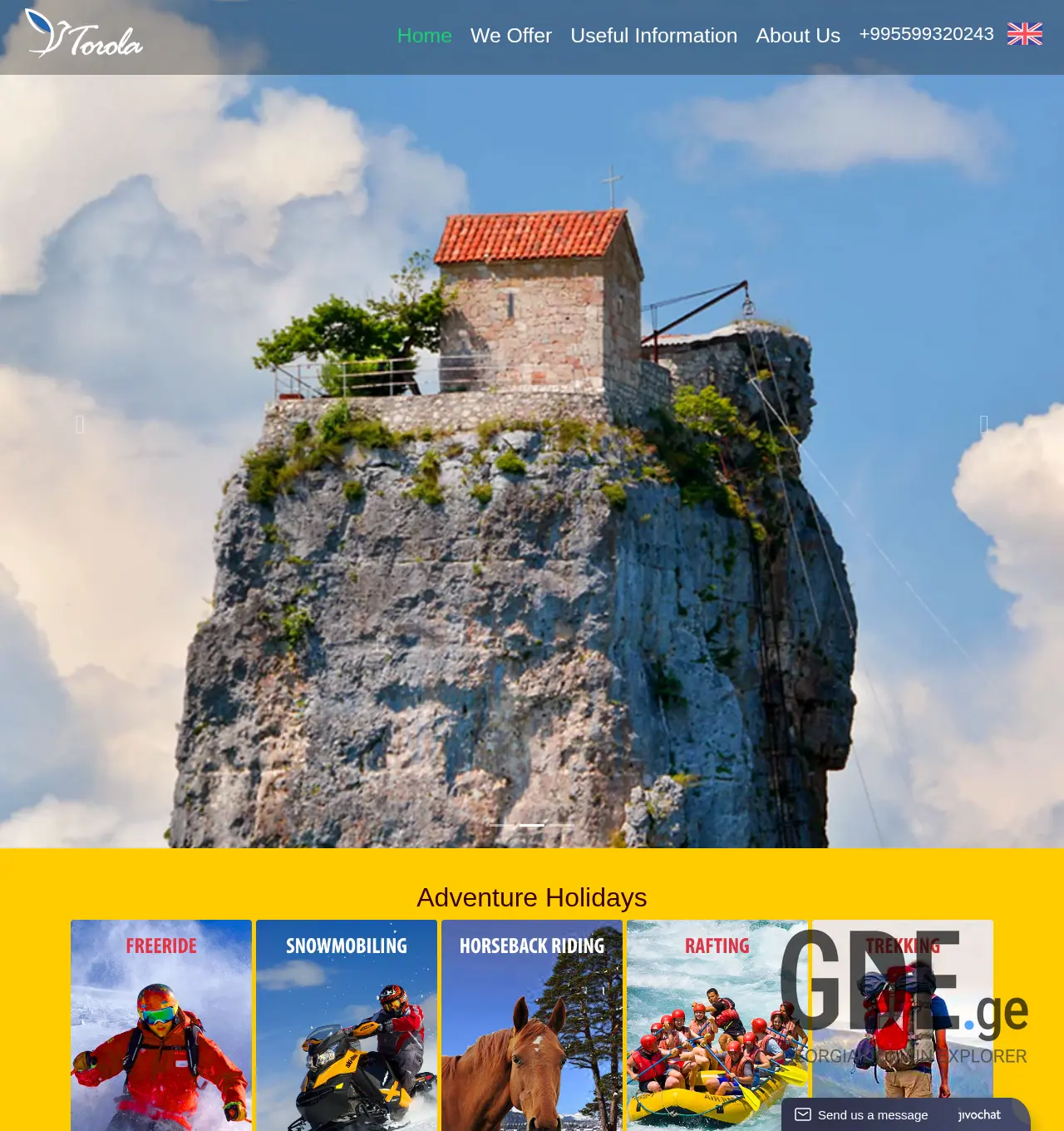 Screenshot of the site torola.ge at 2025-12-01