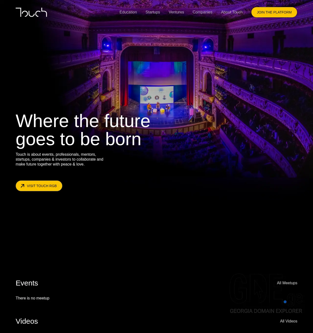 Screenshot of the site touch.ge at 2025-12-01