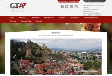 tourism-association.ge-ის ეკრანის სურათი