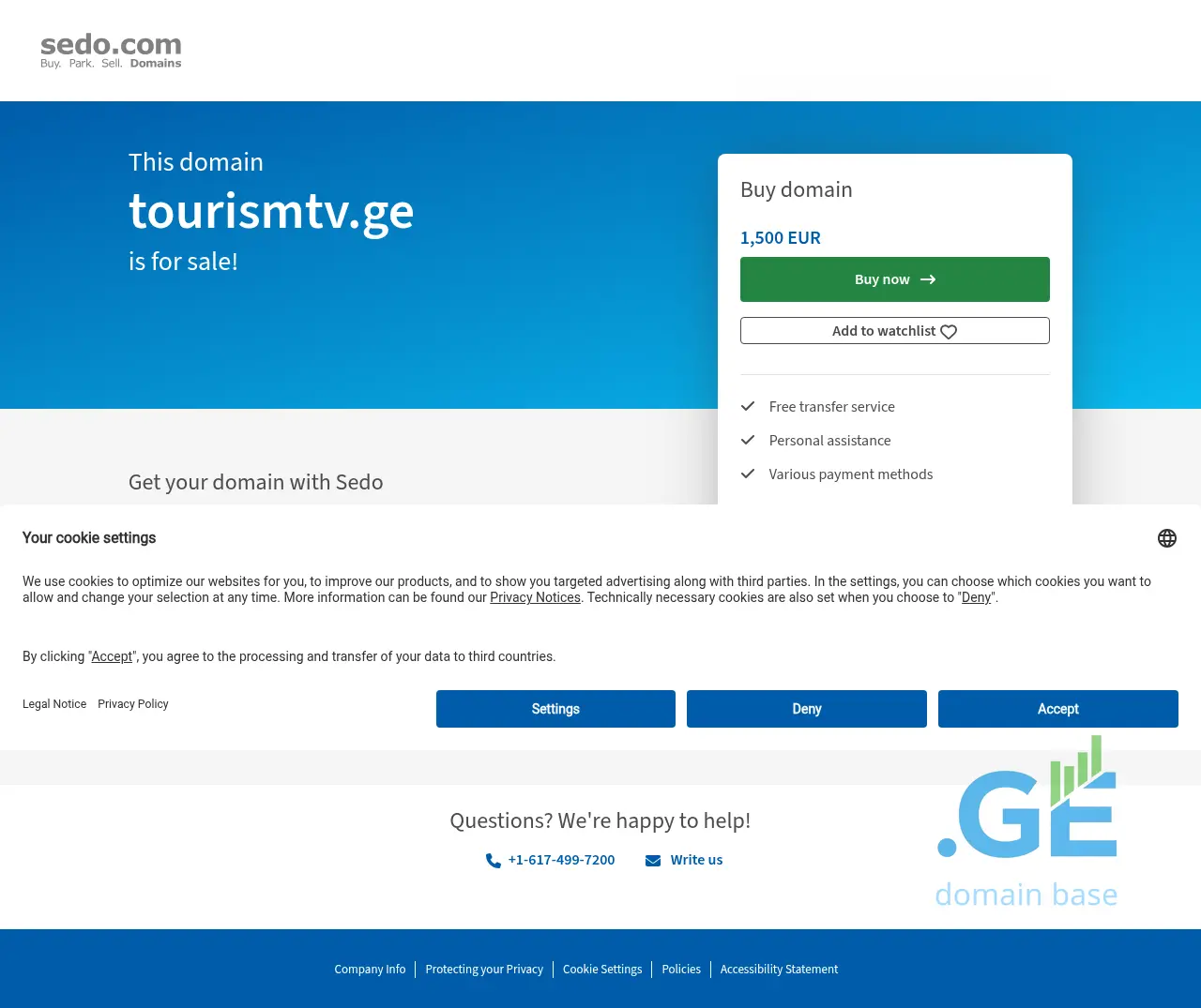 Screenshot of the site tourismtv.ge