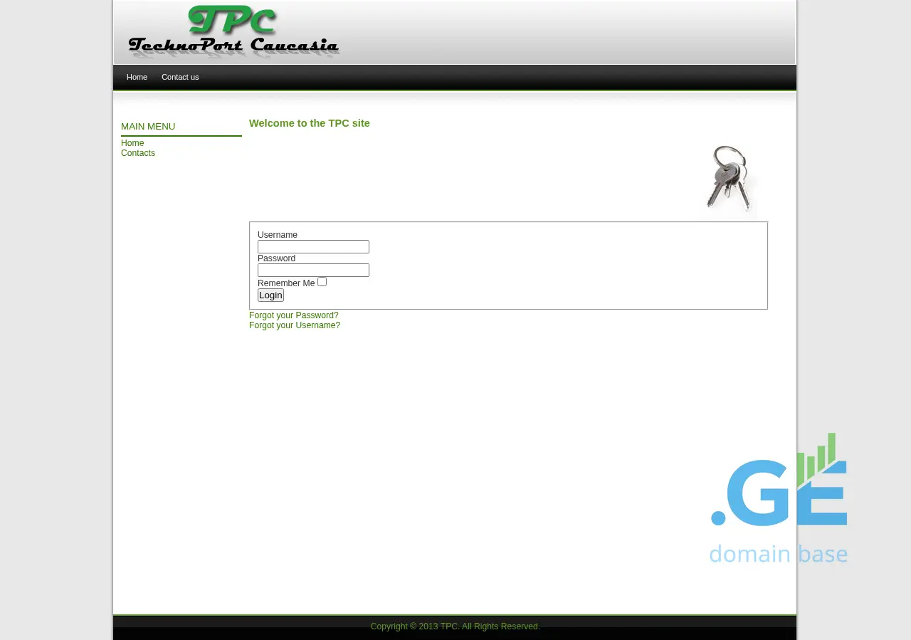 Screenshot of the site tpc.ge