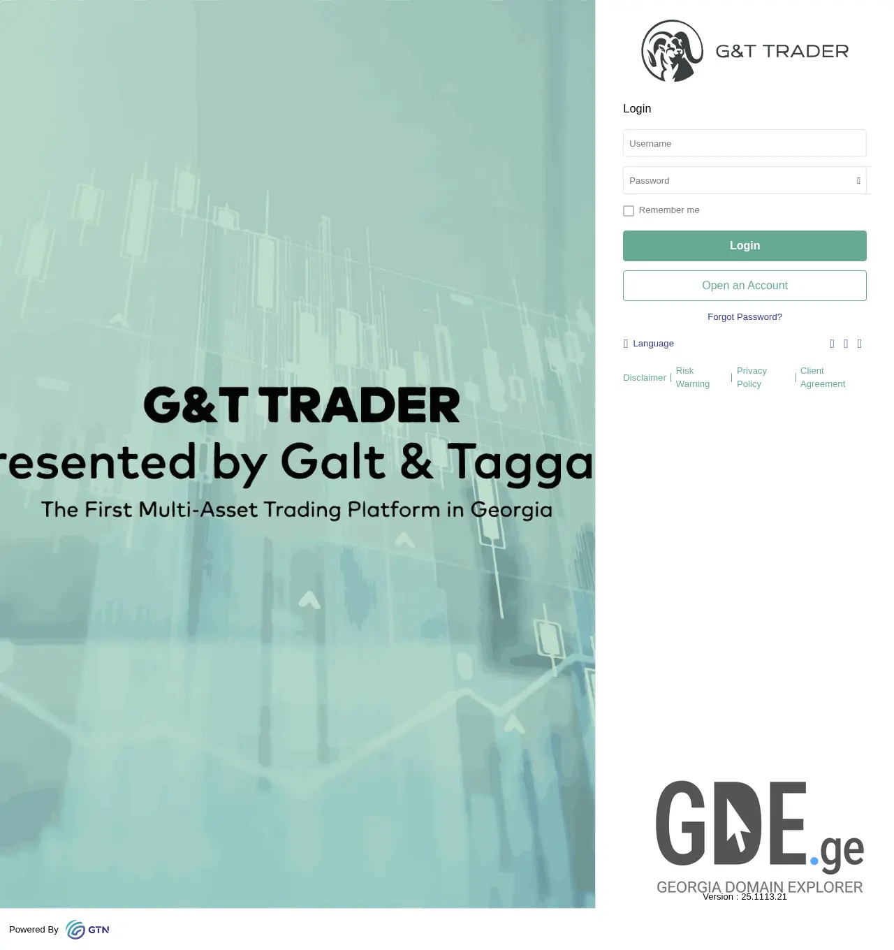 Screenshot of the site traders.ge at 2025-12-03