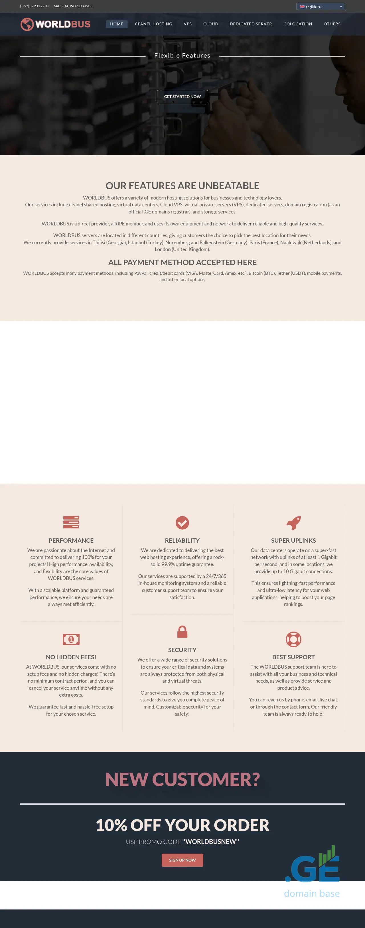 Screenshot of the site tradezone.ge