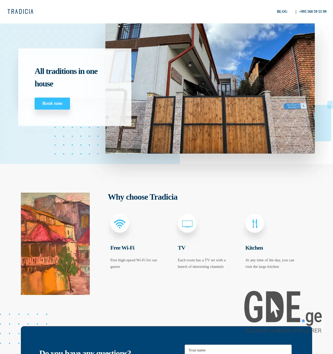 Screenshot of the site tradicia.ge at 2025-12-03