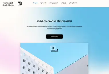Screenshot of traininglab.ge