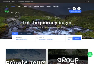 Screenshot of travelbag.ge