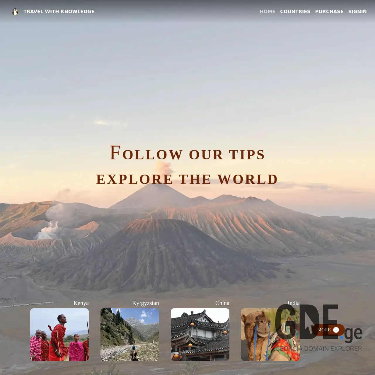 Screenshot of the site travelknowled.ge at 2026-02-12