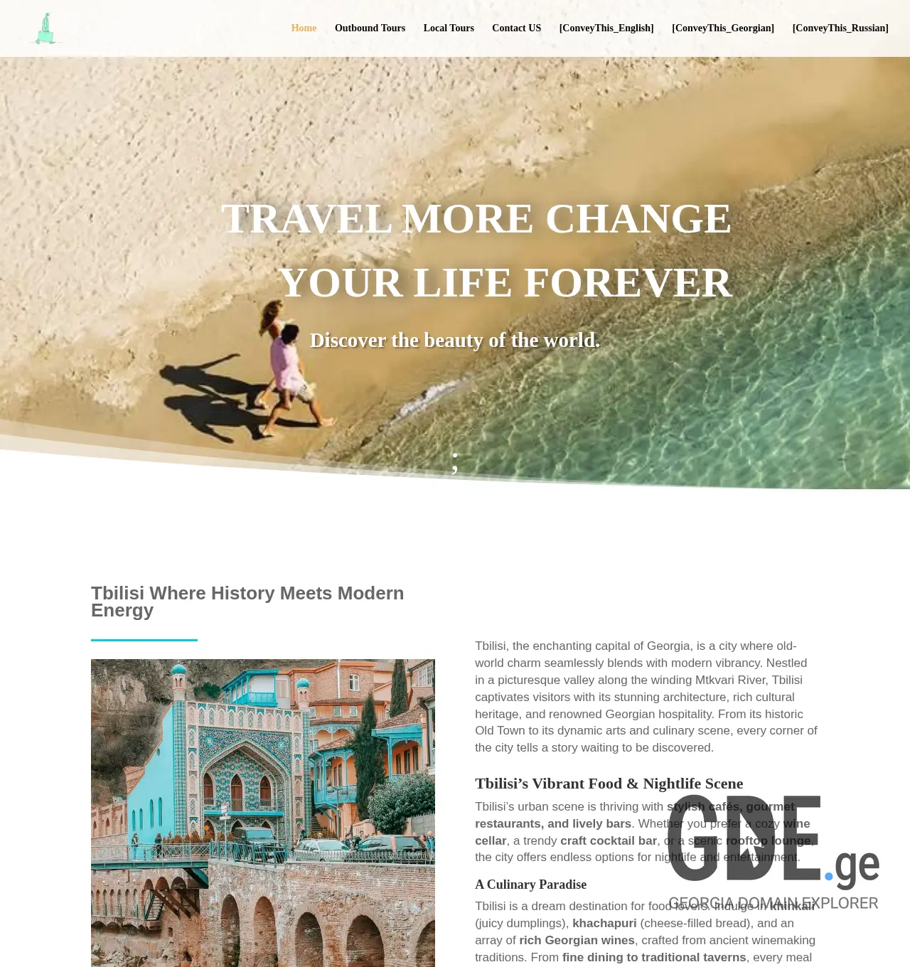 Screenshot of the site travelmarket.com.ge at 2025-11-30