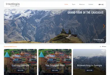 Screenshot of travelogia.ge