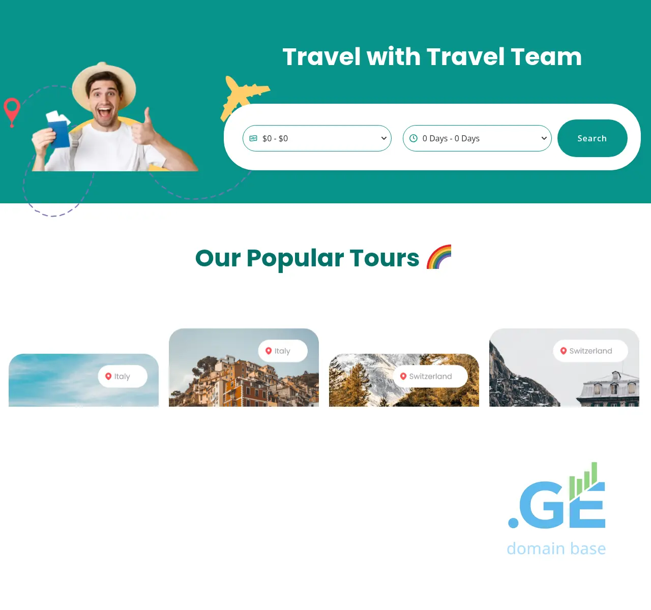Screenshot of the site travelteam.ge at 2025-11-19