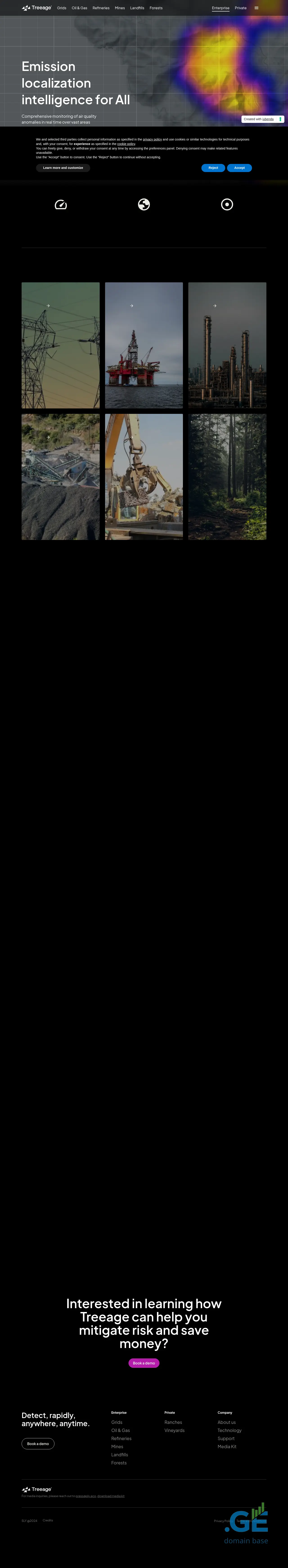 Screenshot of the site treea.ge