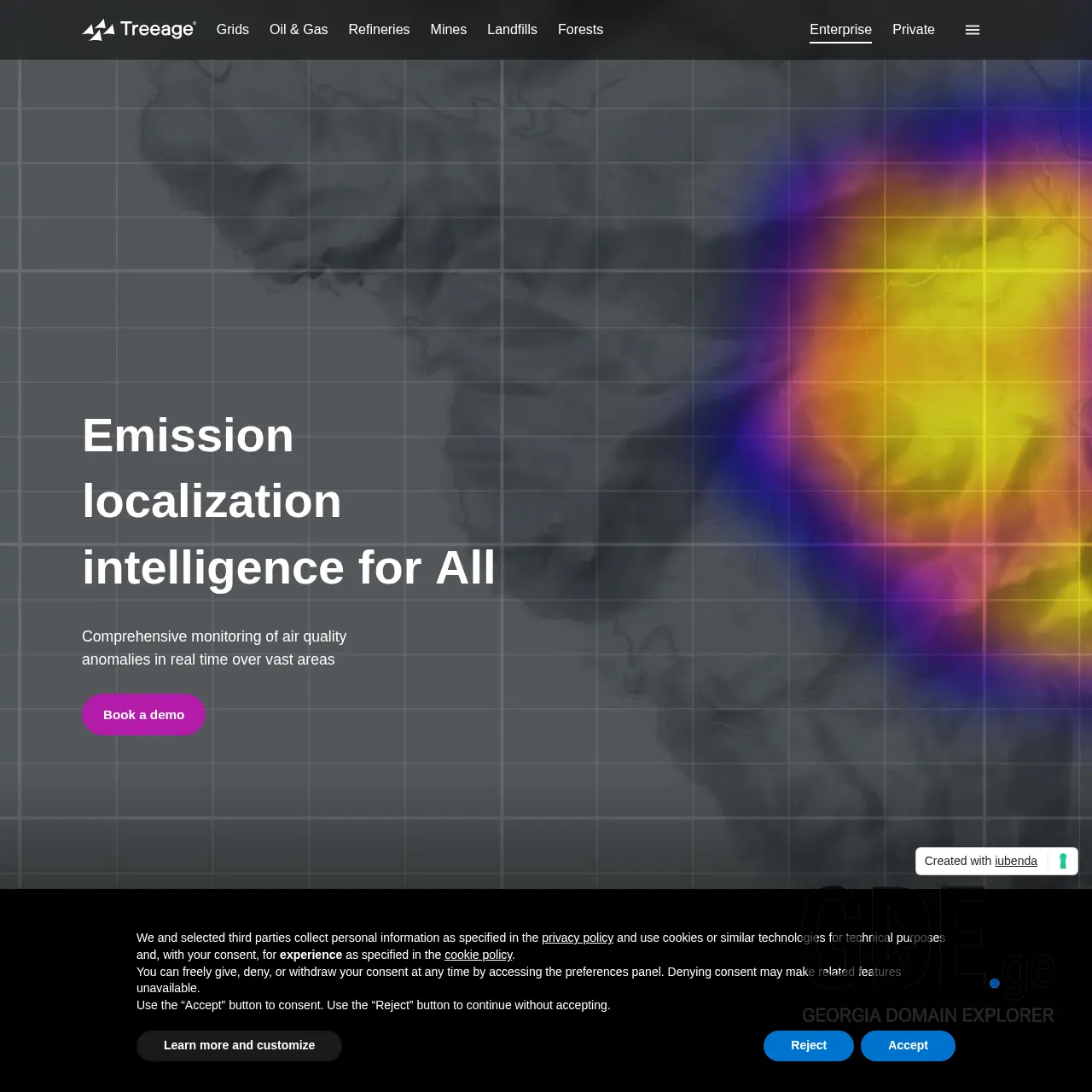 Screenshot of the site treea.ge at 2025-12-13