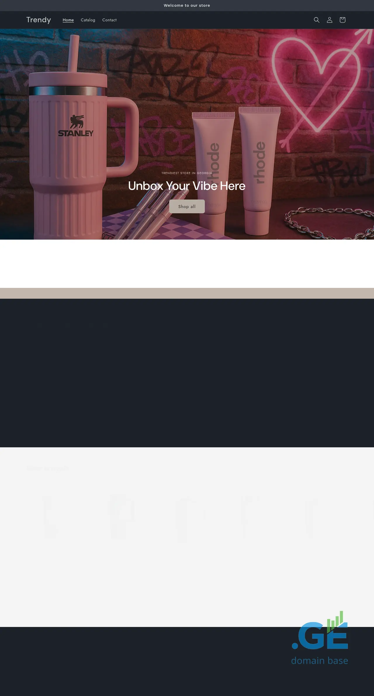 Screenshot of the site trendygift.ge