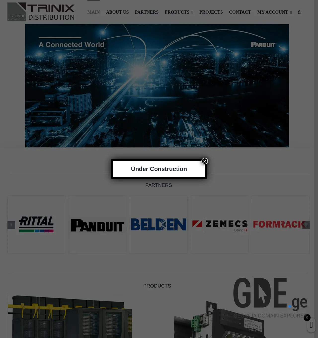 Screenshot of the site trinix.ge at 2025-12-01