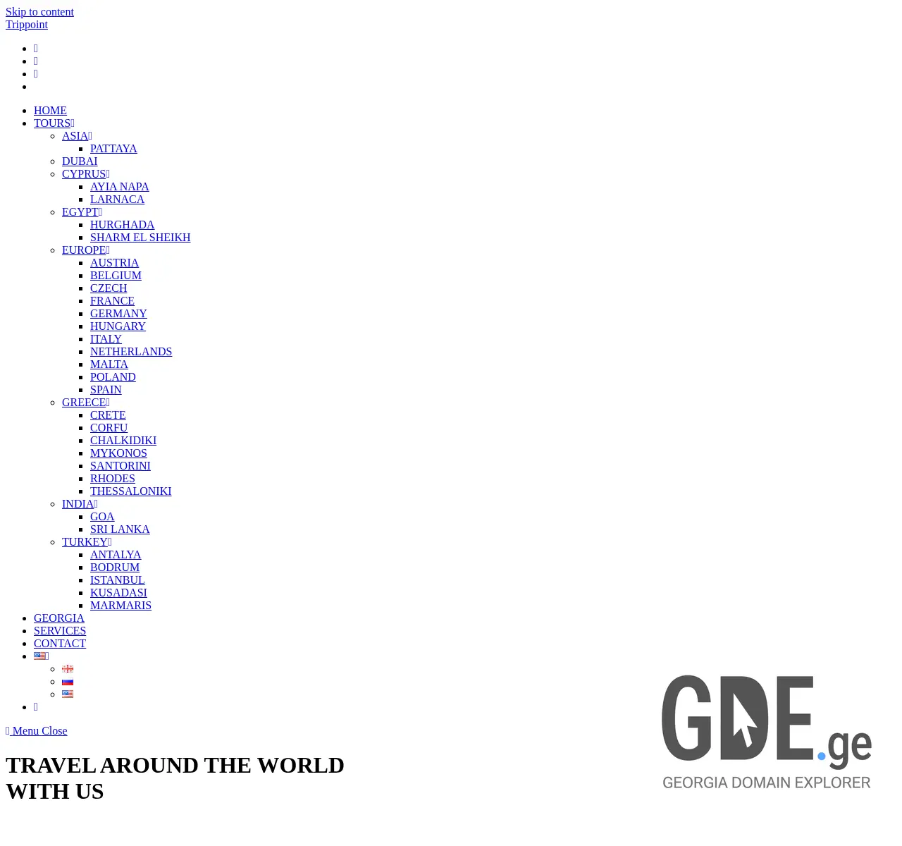 Screenshot of the site trippoint.ge at 2025-11-26