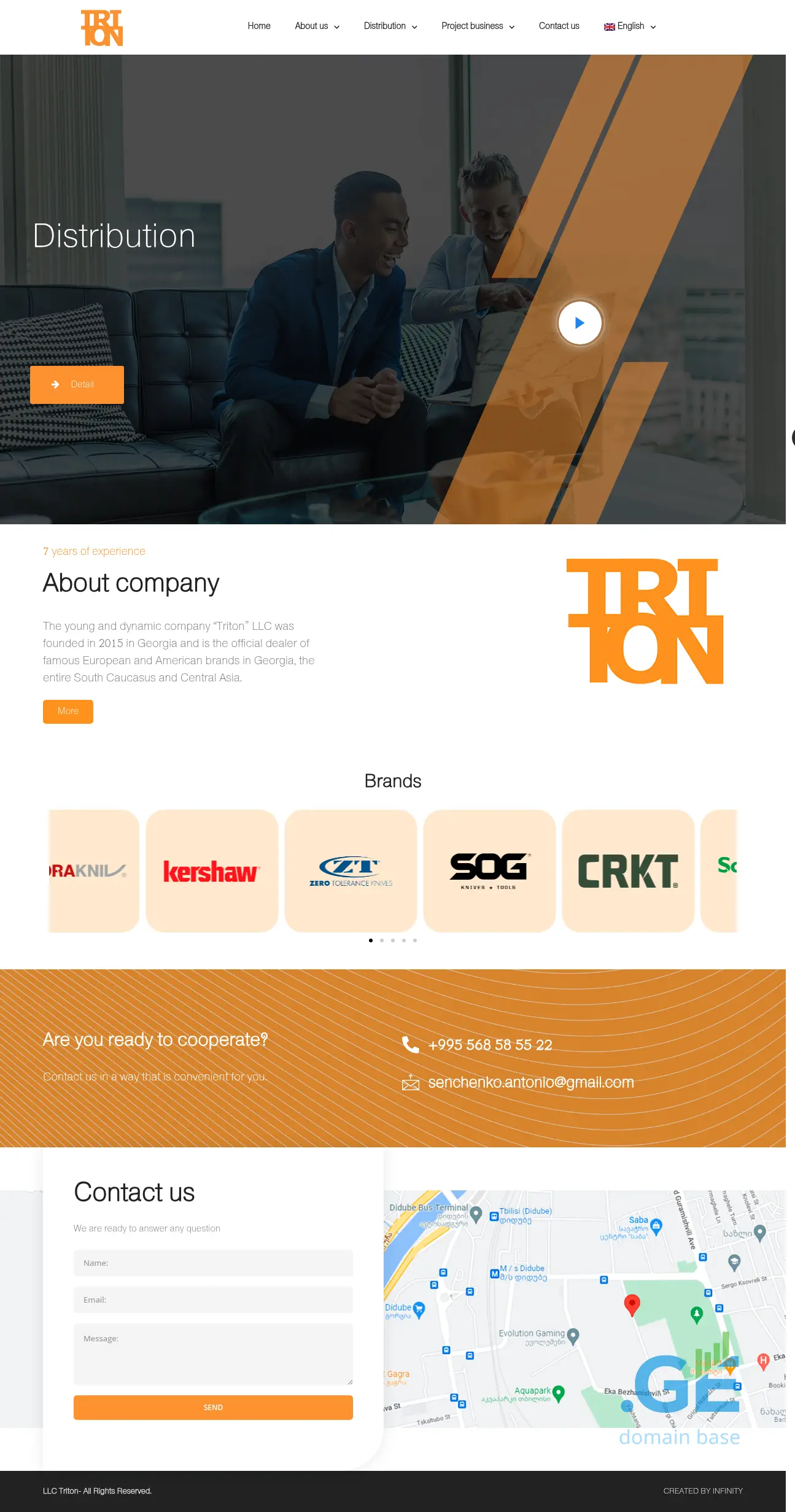 Screenshot of the site triton.ge
