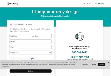 triumphmotorcycles.ge-ის ეკრანის სურათი