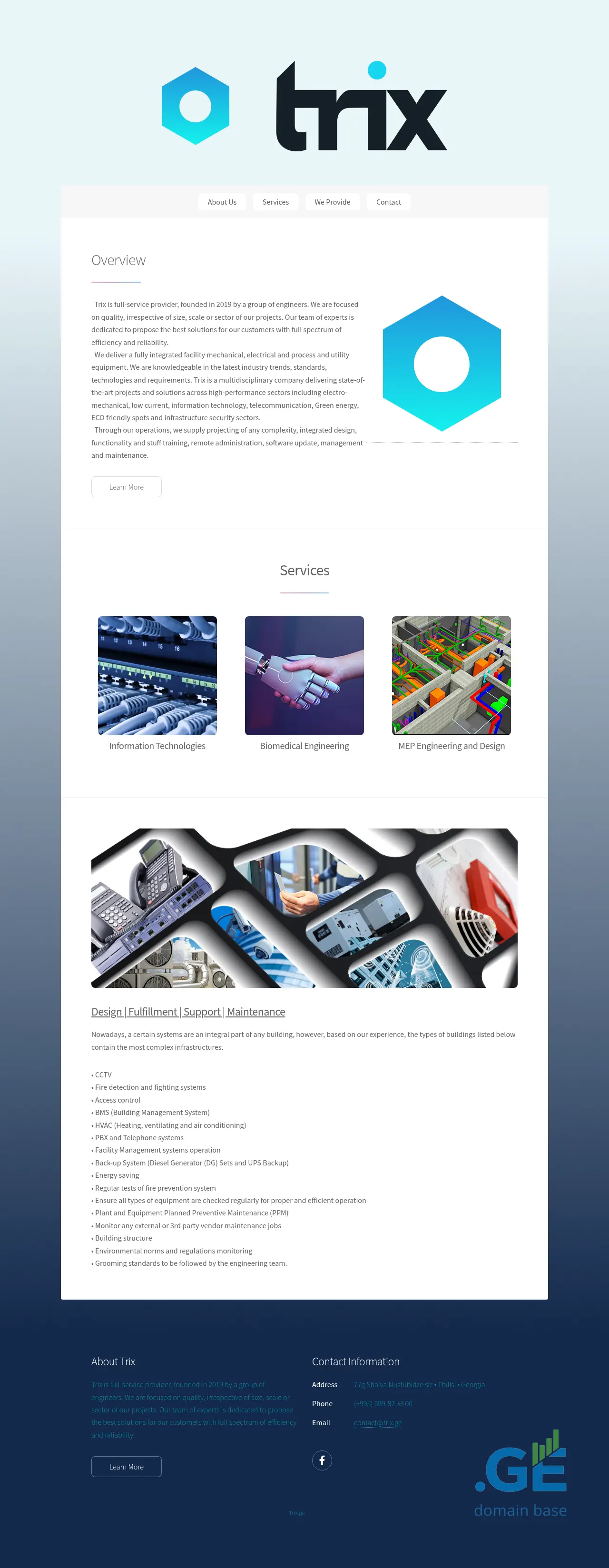 Screenshot of the site trix.ge