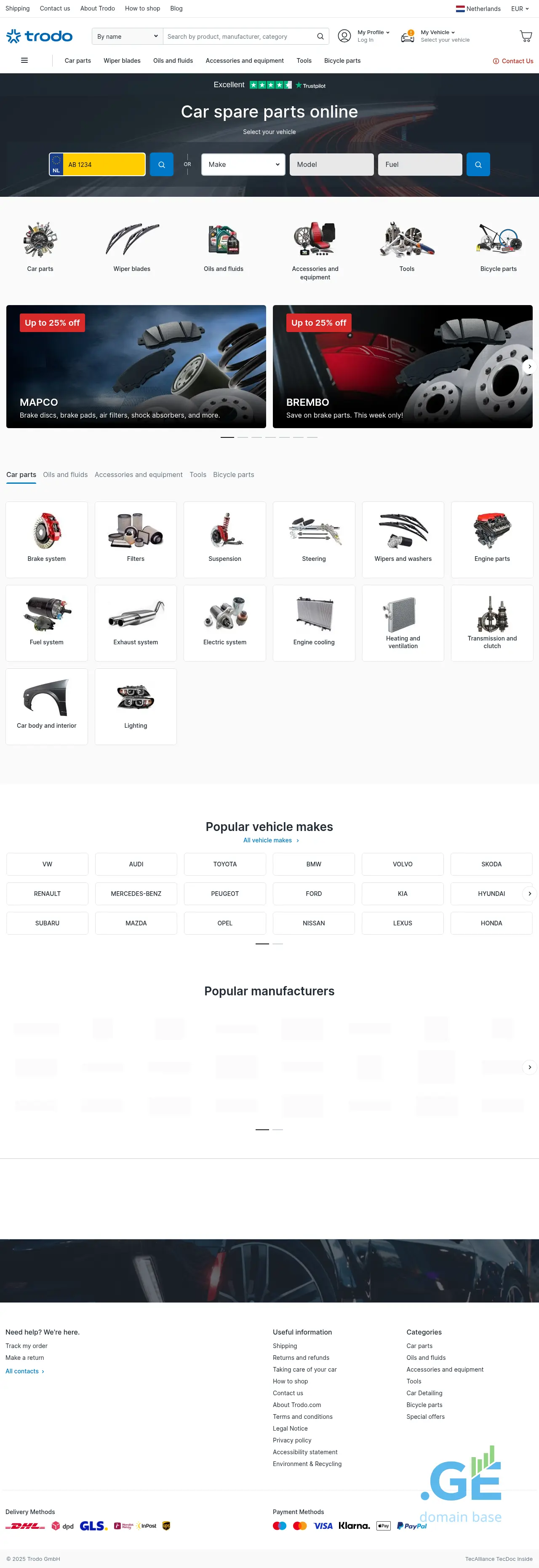 Screenshot of the site trodo.ge