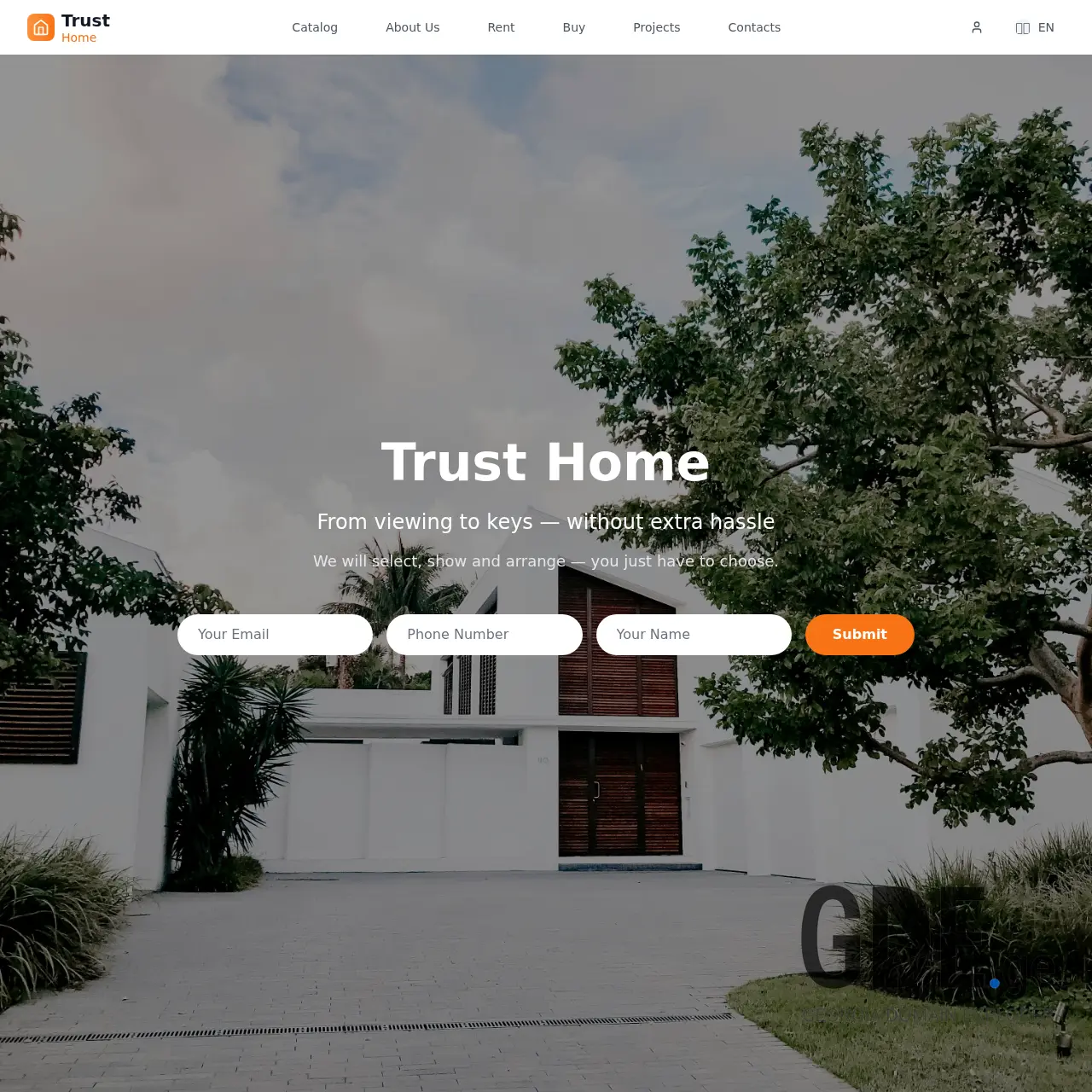 Screenshot of the site trusthome.ge at 2025-12-13