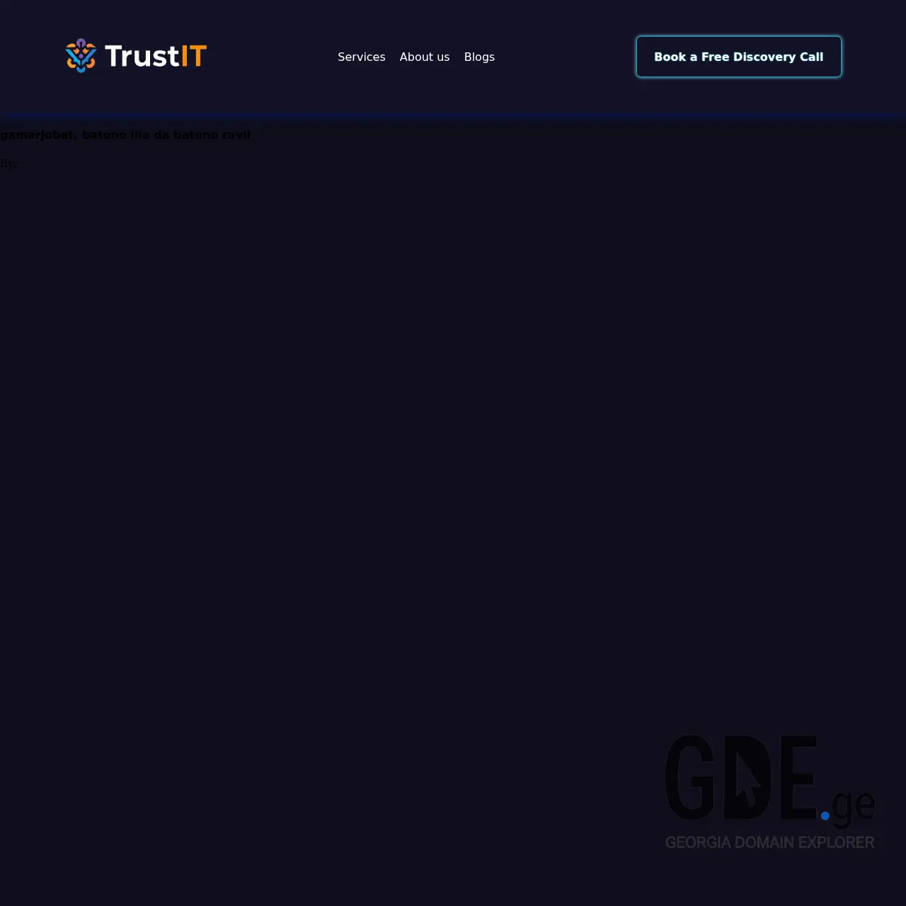 Screenshot of the site trustit.ge at 2026-01-14