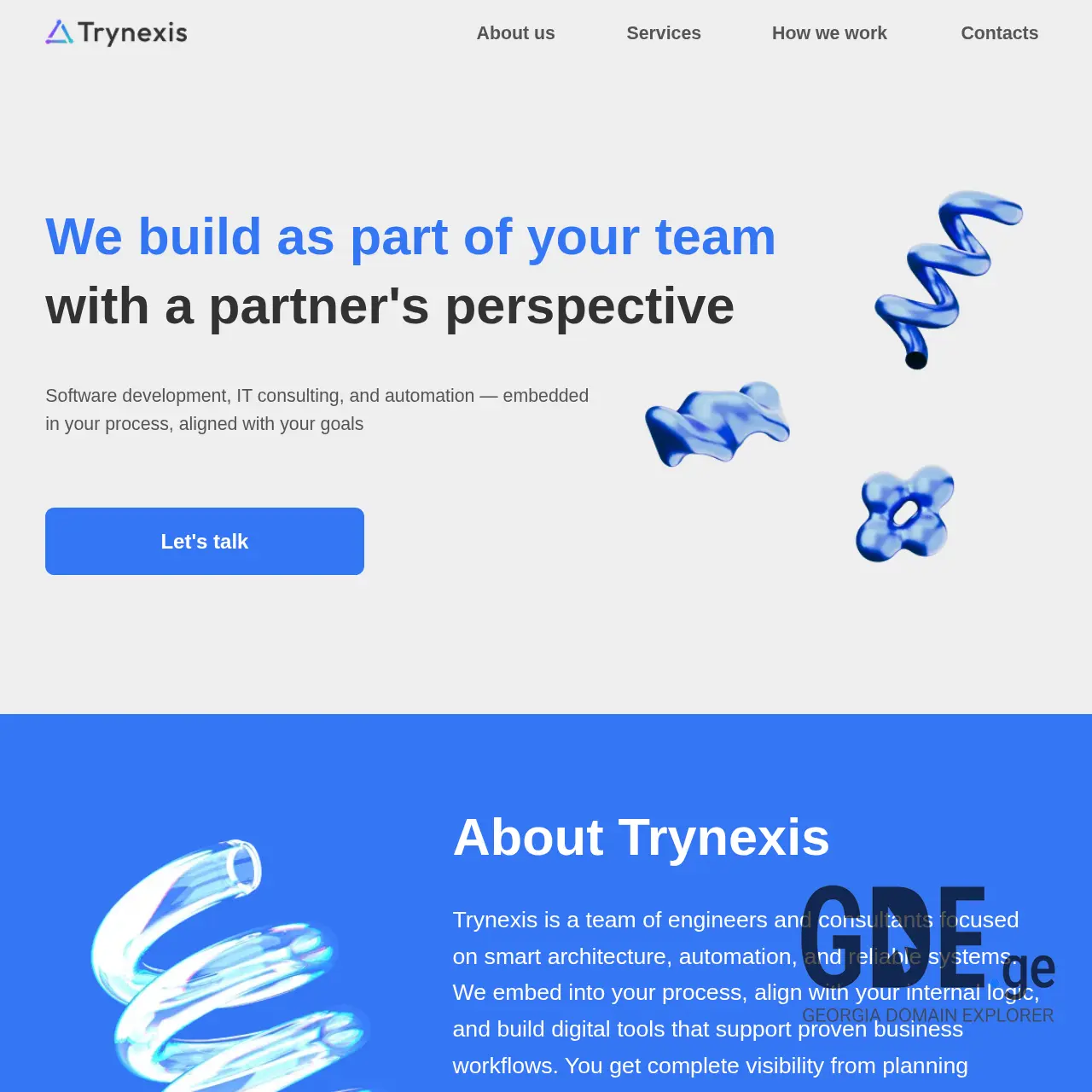Screenshot of the site trynexis.ge at 2025-12-13