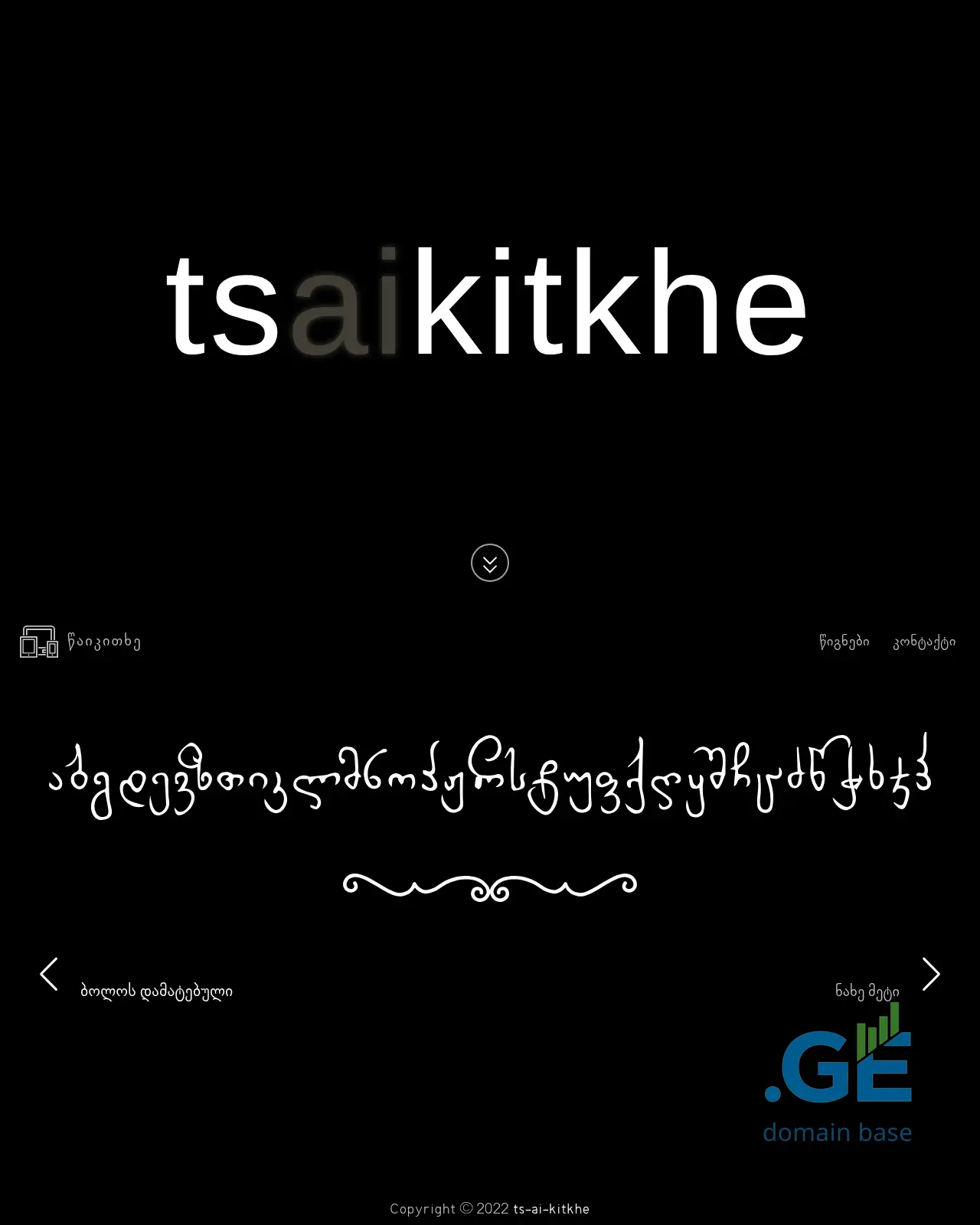 Screenshot of the site ts-ai-kitkhe.ge