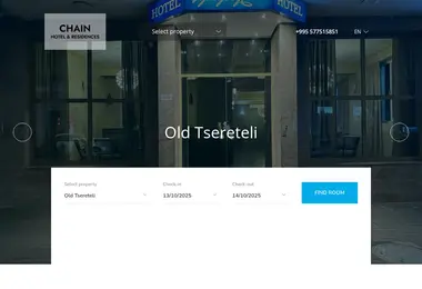 Screenshot of tseretelihotels.ge