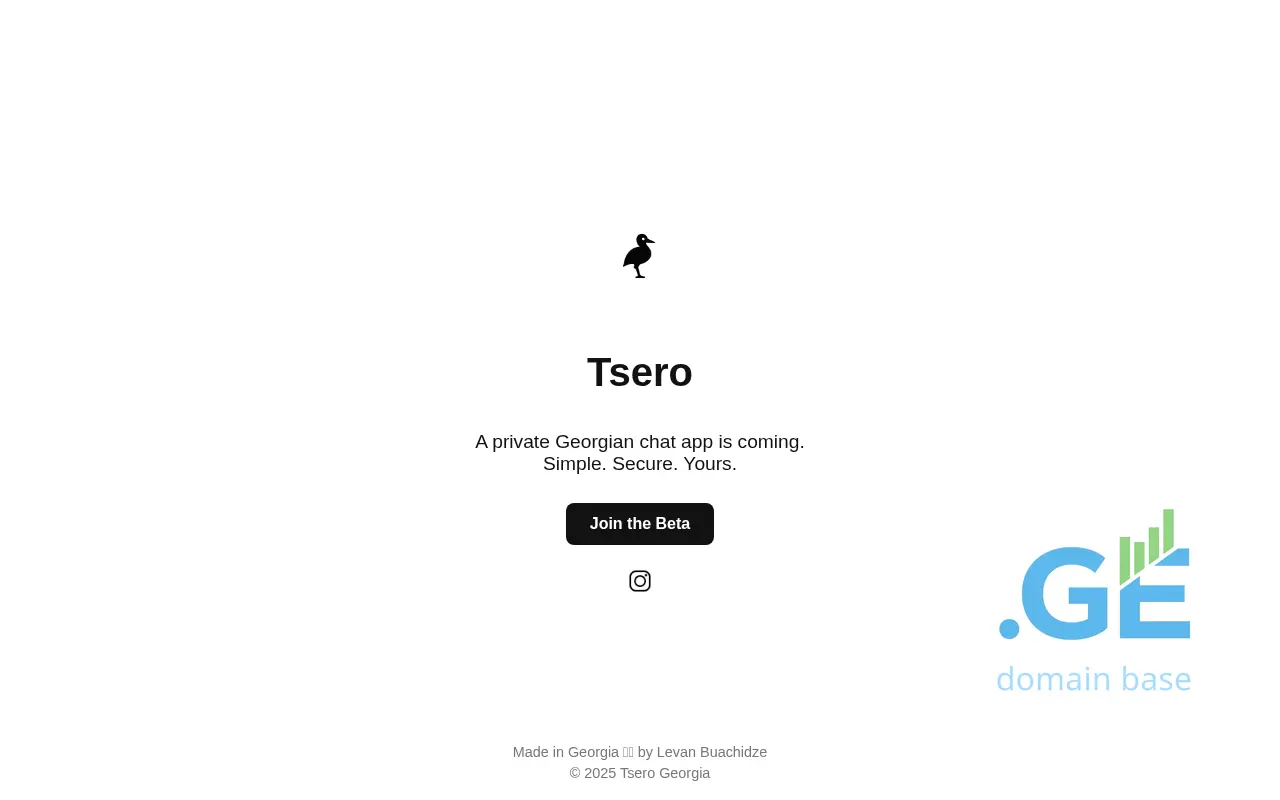 Screenshot of the site tsero.ge