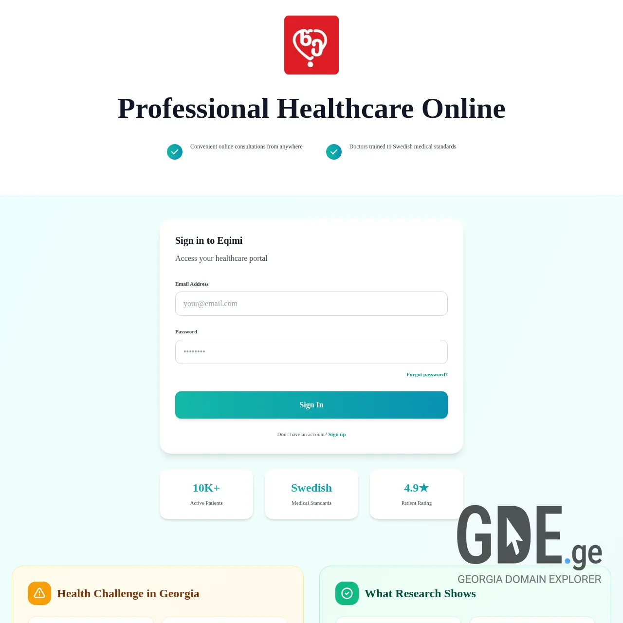 Screenshot of the site tsneviseqimi.ge at 2026-01-19