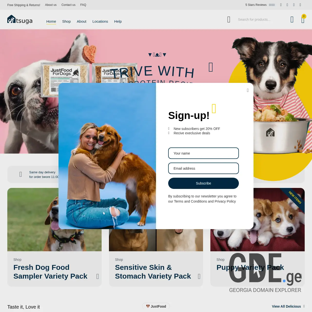 Screenshot of the site tsuga.ge at 2025-12-13