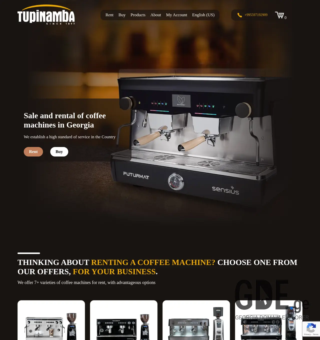 Screenshot of the site tupinamba.ge at 2025-12-01