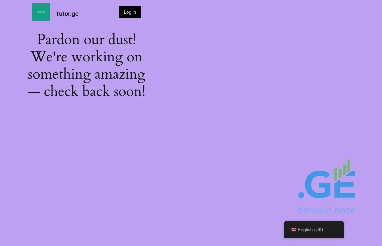 Screenshot of the site tutor.ge at 2025-09-18